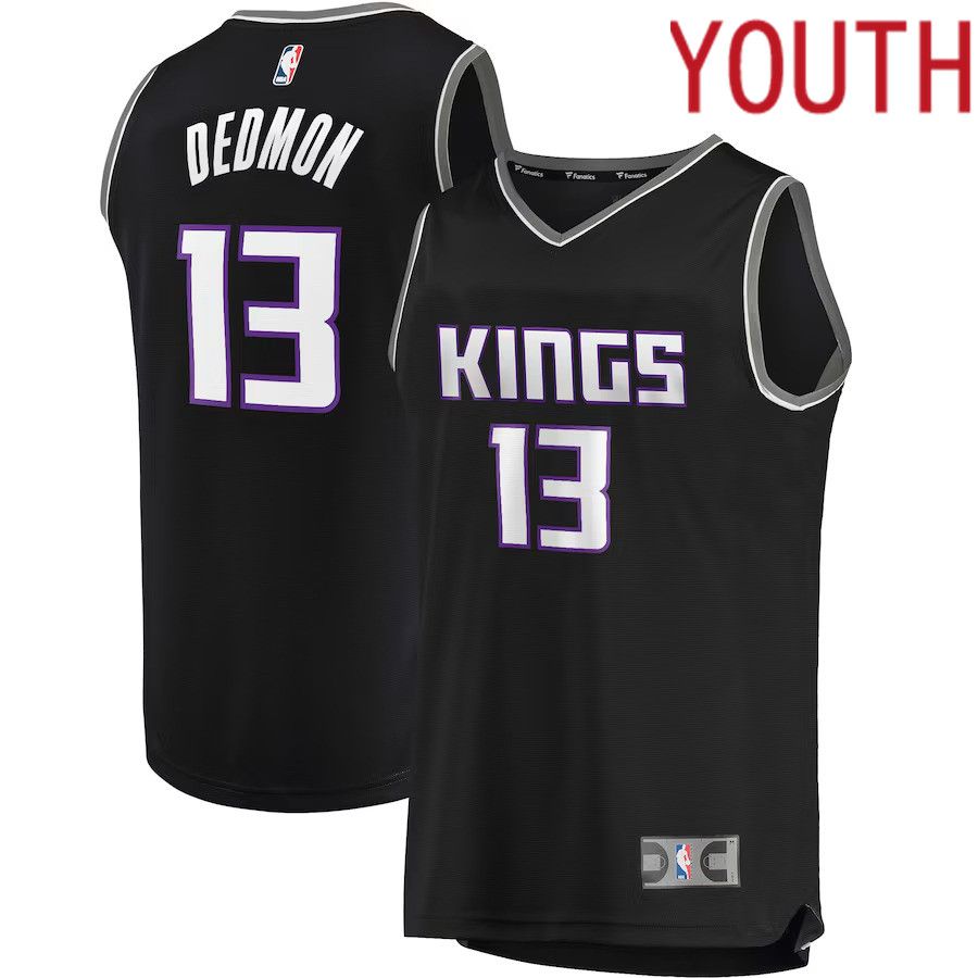 Youth Sacramento Kings #13 Dewayne Dedmon Fanatics Branded Black Fast Break Replica NBA Jersey->youth nba jersey->Youth Jersey